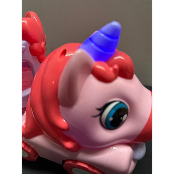 Pink Unicorn Toy Truck With Heart Details & Ramps Working Sounds and Lights - Picture 10 of 13